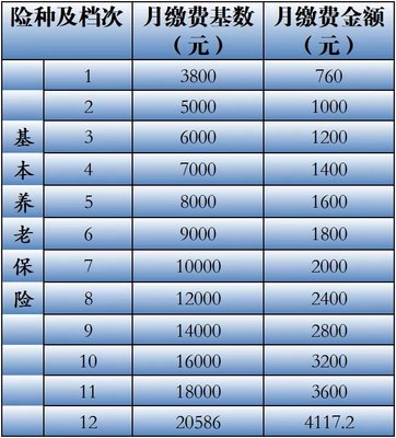 蘇州靈活就業養老保險繳費標準
